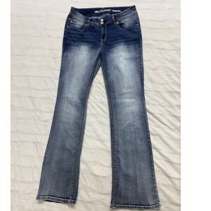 Wallflower Womens 13 LONG The Luscious Curvy Fit Bootcut Jeans Medium Wash